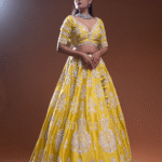 Designer Silk Bright Yellow Lehenga Choli