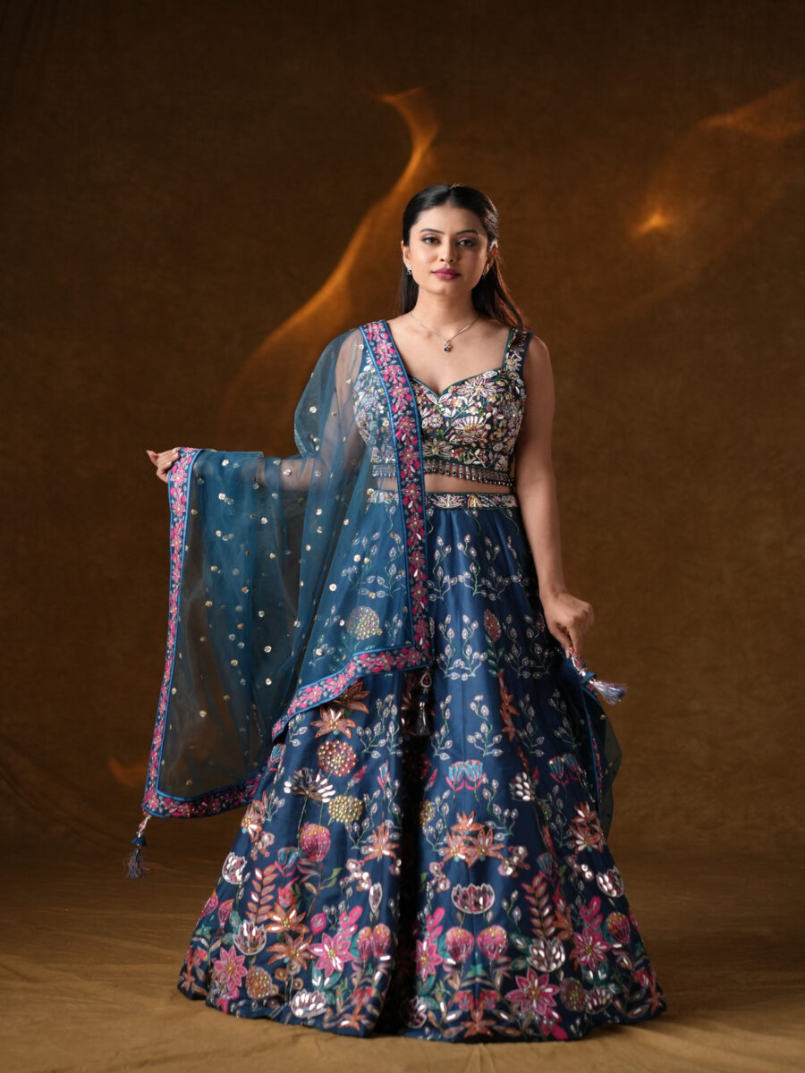 PDP Inspired Blue Lehenga Choli
