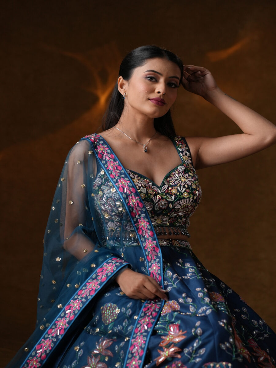 PDP Inspired Blue Lehenga Choli - Image 2