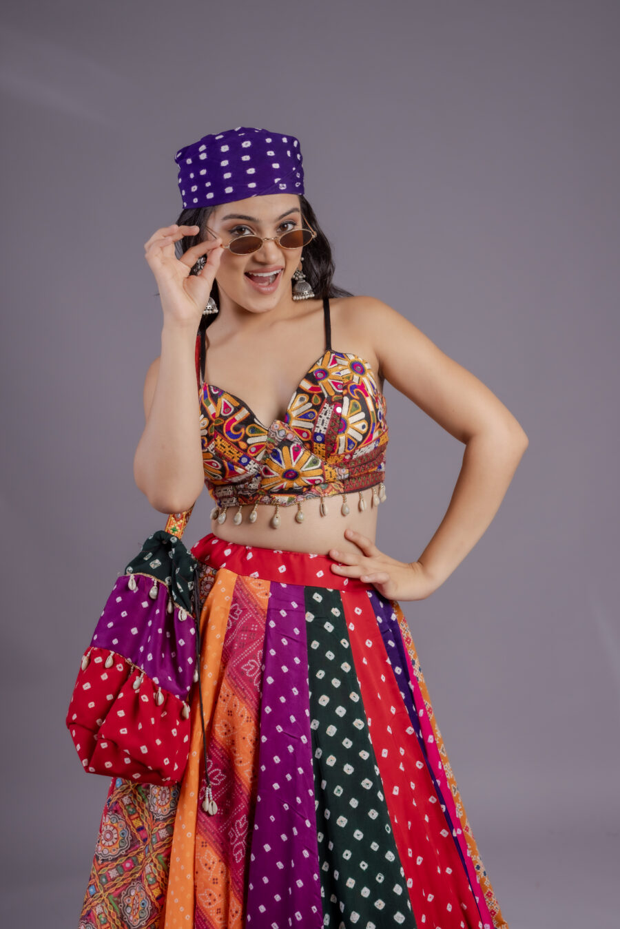 Multi Colour Designer Navratri Chaniya Choli - Image 2