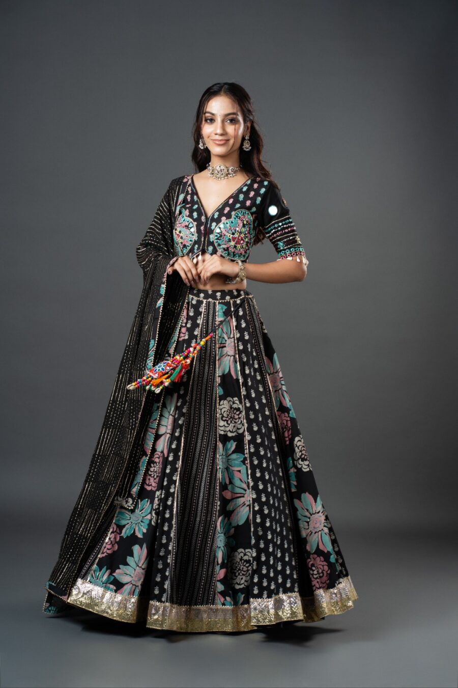 Black Navratri Chaniya Choli