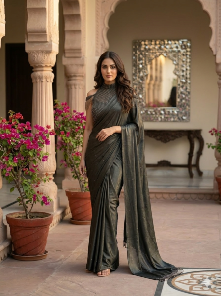 Emerald Radiance Ready Saree