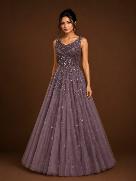Moonlit Mauve Gown