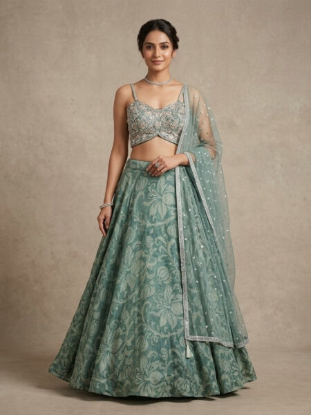 Verdant Blossom Lehenga